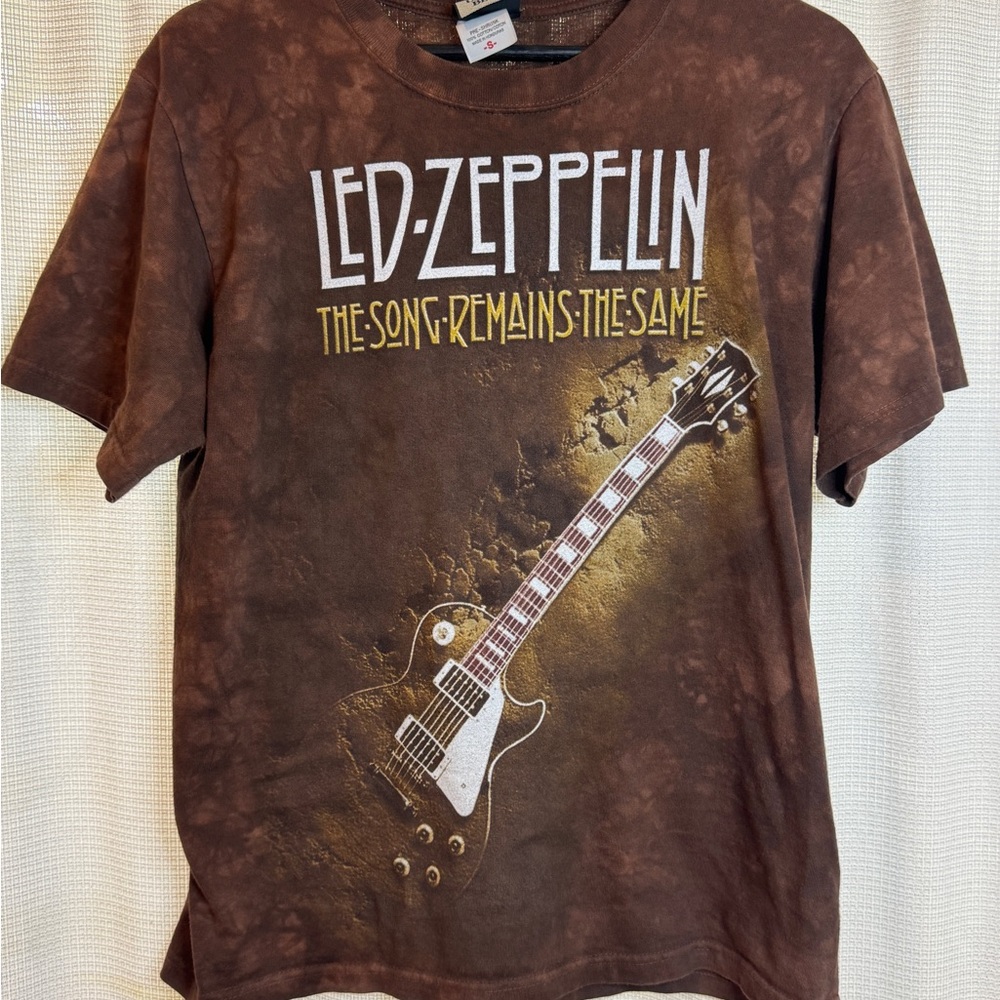 Led Zeppelin Brown Graphic T-Shirt Liquid Blue